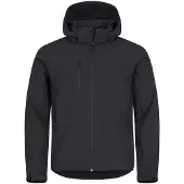 Clique Softshell jas classic met capuchon 4XL / Zwart