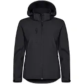 Clique Dames softshell jas Classic met capuchon XS / Zwart