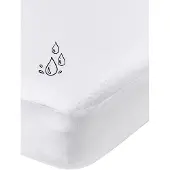 Meyco Baby waterdicht hoeslaken ledikant - white - 60x120cm