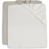 Jollein Aankleedkussenhoes Badstof Ivory/Nougat 2-pack