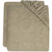 Jollein - Aankleedkussenhoes Badstof 50x70cm - Zachte Hoes Baby Aankleedkussen - Olive Green - 2 Stuks