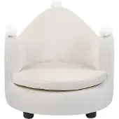 Beliani VEGA - Kinderstoel-Beige-Fluweel