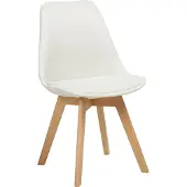 Beliani DAKOTA II - Eetkamerstoel-Wit-Polyester