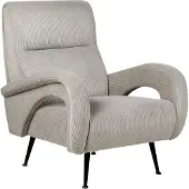 Beliani SVALOV - Fauteuil-Grijs-Corduroy