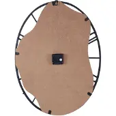 Beliani MEYNES - Wandklok - Lichthout/Zwart - Ijzer