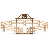 Schleich HORSE CLUB - Paardenwei met toegangspoort - Accessoires - Kinderspeelgoed voor Jongens en Meisjes - 5 tot 12 jaar - 42434