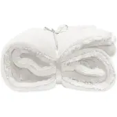 Unique living Lars coral fleece/suede plaid dove white 150x200 cm