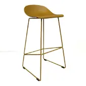 Livin24 Barkruk Ellen geel Scandinavisch design 76 cm