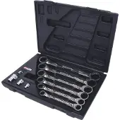 Ks Tools 503.4560 Set dubbele ringratelsleutels