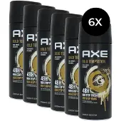 Axe 48 H Non Stop Fresh Deodorant Spray Gold Temptation - 6 x 150 ml