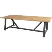 4SO Noah Diningtafel Teak Antracite 260 x 100 cm Taste