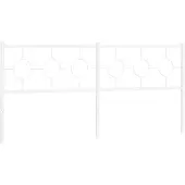 vidaXL Vervangend hoofdbord 193 cm metaal wit