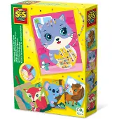 SES Creative - Stickkarte - Stickerei m. Glasperlen - - One Size - Kreatives Spielset