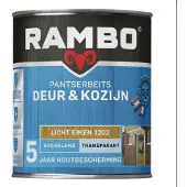 Rambo Pantserbeits Deur &amp; Kozijn Transparant Licht Eiken 0.75L