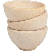 TickiT Houten Kommen 92 mm- Set van 3
