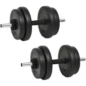 vidaXL Halter met gewichten 40 kg