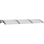 vidaXL Overkapping voor deur, zwart, 300x100 cm, polycarbonaat