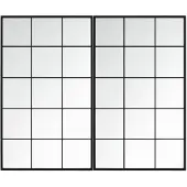 vidaXL Wandspiegels 2 st 100x60 cm metaal zwart