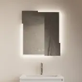 Gliss Design Badkamerspiegel melite 90x70 cm met led incl. Verwarming