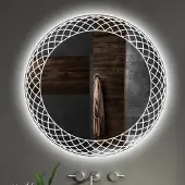 Gliss Design Spiegel gliss design fantasia rond led verlichting 120 cm en spiegelverwarming