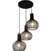Fantasia RAGA 3x E27 pendel zwart + koper