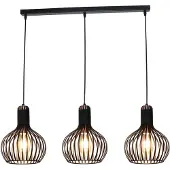 Fantasia RAGA 3x E27 pendel zwart koper hanglamp industrieel ontwerp
