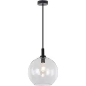 Fantasia OSIRA Pendel E27 Zwart, helder glas Ø300mm