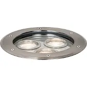 QAZQA Set van 3 moderne grondspots staal 3-lichts IP65 - Tribus