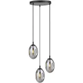 Emibig Hanglamp 3xE14 10W ASTRAL, 3 grijze lampenkappen, model 1266/3PREM