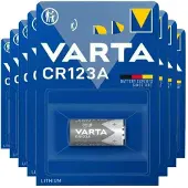 Varta 8x Lithium Batterijen Cylindrical CR123A