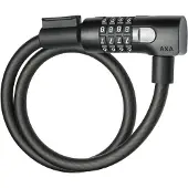 Axa Resolute C12-65 Kabelslot – 65 cm – 12 mm – Codeslot – Automatische kliksluiting – Inclusief framehouder – Matzwart