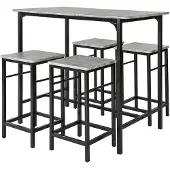 SoBuy OGT11-HG Bartafel met 4 krukken