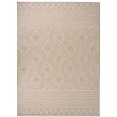 vidaXL Buitenkleed met patroon platgeweven 200x280 cm bruin