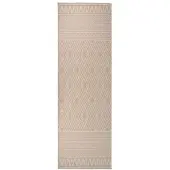 vidaXL Buitenkleed met patroon platgeweven 80x250 cm bruin