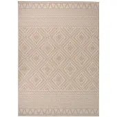 vidaXL Buitenkleed met patroon platgeweven 140x200 cm bruin