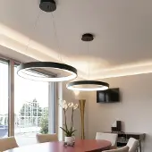 Martinelli Luce Lunaop Hanglamp Ø 50cm | Black | 3000K