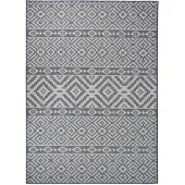 vidaXL Buitenkleed met patroon platgeweven 200x280 cm blauw