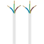 Universal Elektrakabel 3-aderig | 3x 1,00mm | wit | 25 meter