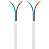 Universal Elektrakabel 2-aderig | 2x 0,75mm | wit | 50 meter