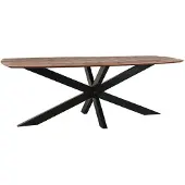 Label51 - Eetkamertafel Zane - Bruin - 100x190x76cm