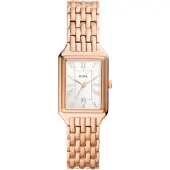 Fossil Analoog horloge 'Raquel' rose-goud / zwart / wit