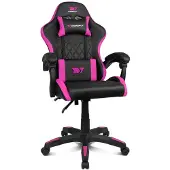 Drift DR35, Gaming stoel, 100 kg, Beklede zitting, Beklede rugleuning, Zwart/roze, Metaal