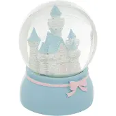 Atmosphera Kids Winter kasteel sneeuwbol - H 13,2 cm - Blauw