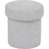 Atmosphera Poef Kita Ø37xH40cm - Nylon/Viscose - Grijs