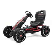 Vrooomy Abarth Go-Kart voor kinderen (3–7 jaar) – met EVA-rubberbanden, verstelbare stoel en handrem – Kinder Gokart pedaalauto – Zwart