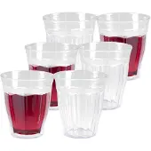 Forte Plastics PlasticForte Drinkglazen Picardie - 12x - kunststof - 250 ml - vaatwasser bestendig - Drinkglazen