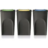 AWTOOLS Keden afvalbak met sorteerbox - Zwart, voor recycling