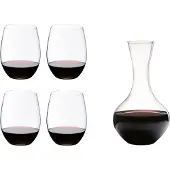 Riedel Rode Wijnglazenset O Wine - 4 stuks met Decanteerkaraf Syrah