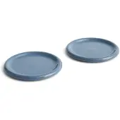 HAY Barro Bord Ø24 cm - Set van 2 Dark Blue