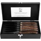 Laguiole Steakmes Luxury Line Wenge Zwart (6-Delig)